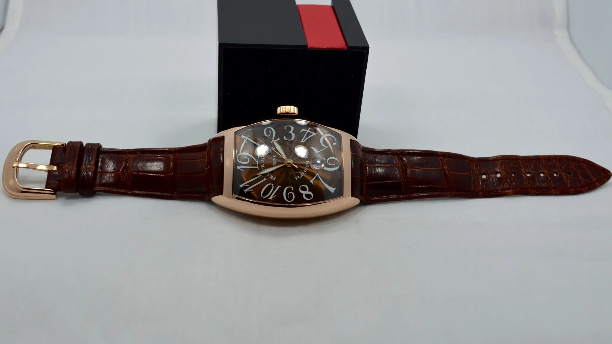 Franck Muller 8880 SC DT 18K Rose Gold XL Curvex Automatic Platinum Rotor Watch
