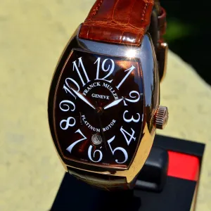 Franck Muller 8880 SC DT 18K Rose Gold XL Curvex Automatic Platinum Rotor Watch