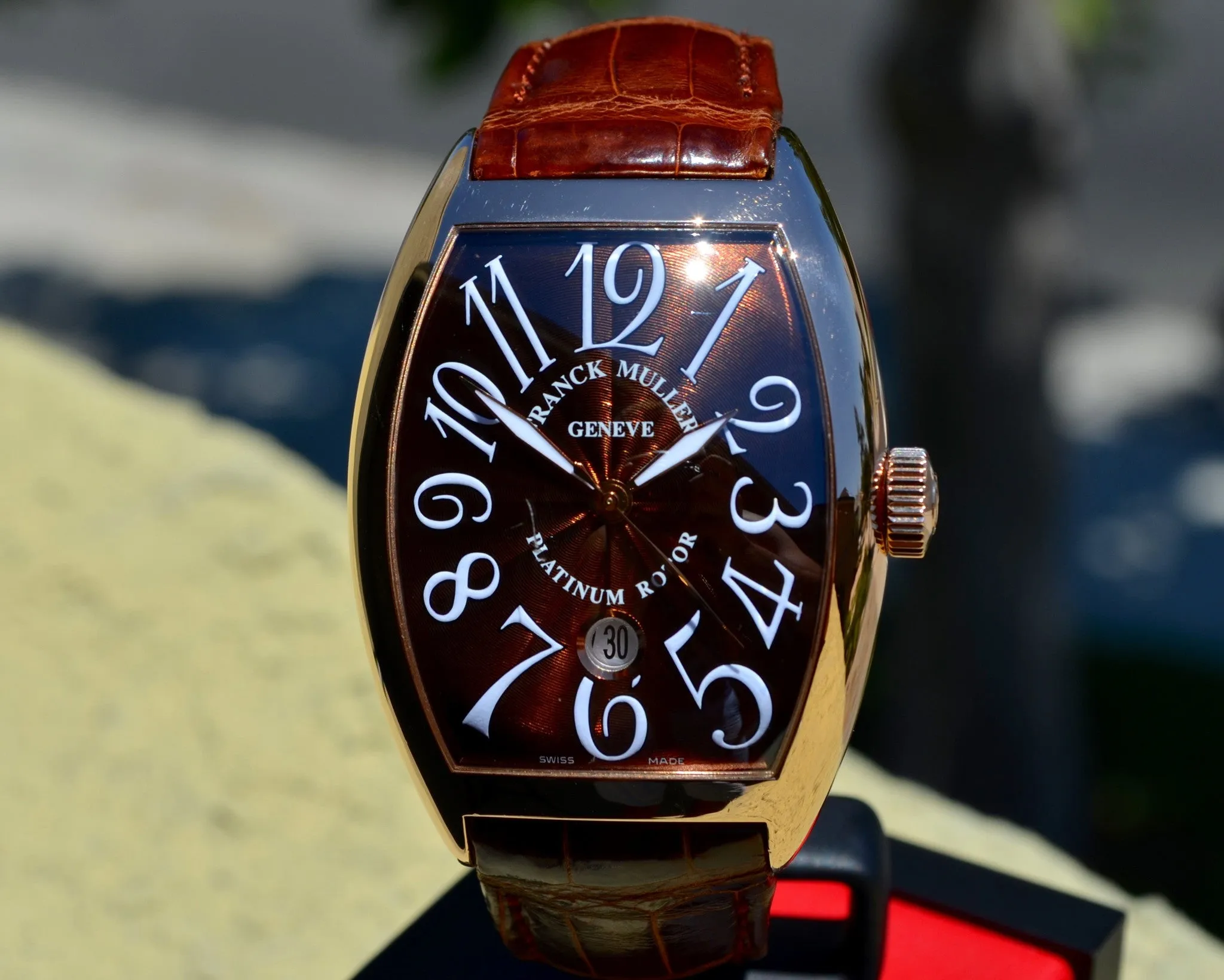 Franck Muller 8880 SC DT 18K Rose Gold XL Curvex Automatic Platinum Rotor Watch