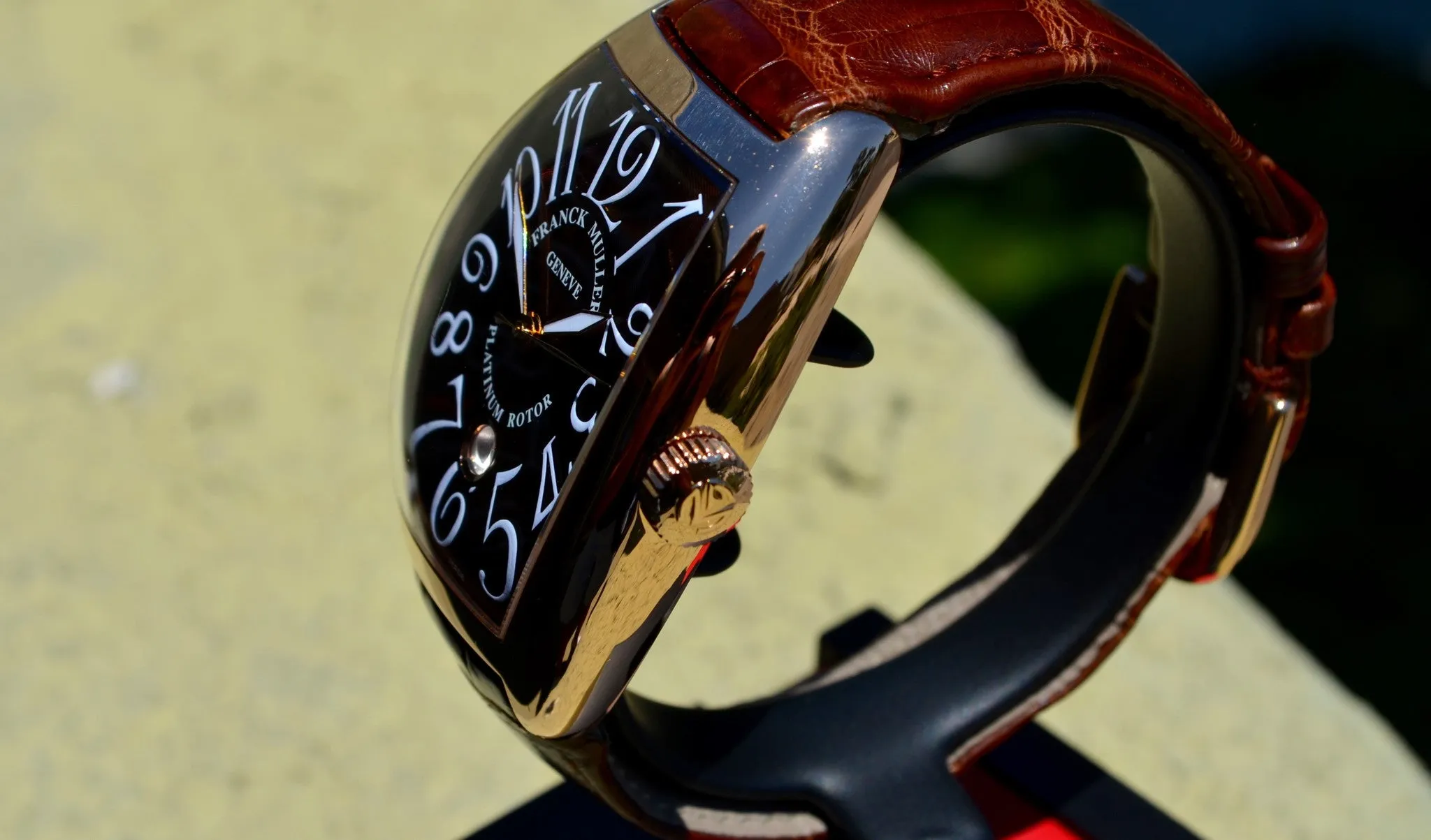 Franck Muller 8880 SC DT 18K Rose Gold XL Curvex Automatic Platinum Rotor Watch