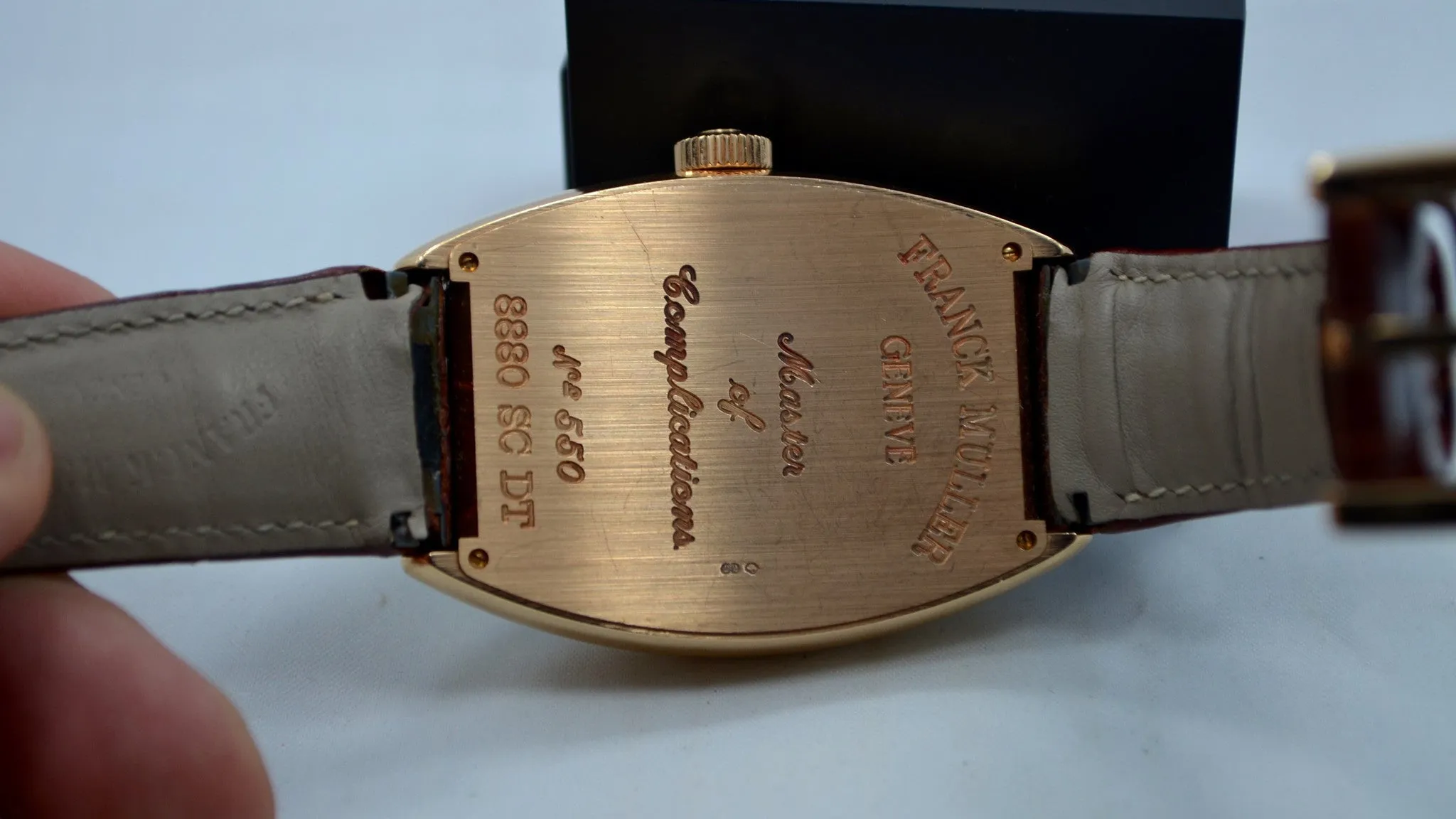 Franck Muller 8880 SC DT 18K Rose Gold XL Curvex Automatic Platinum Rotor Watch