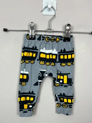 Fred & Noah Leggings - Grey Train 0-3m