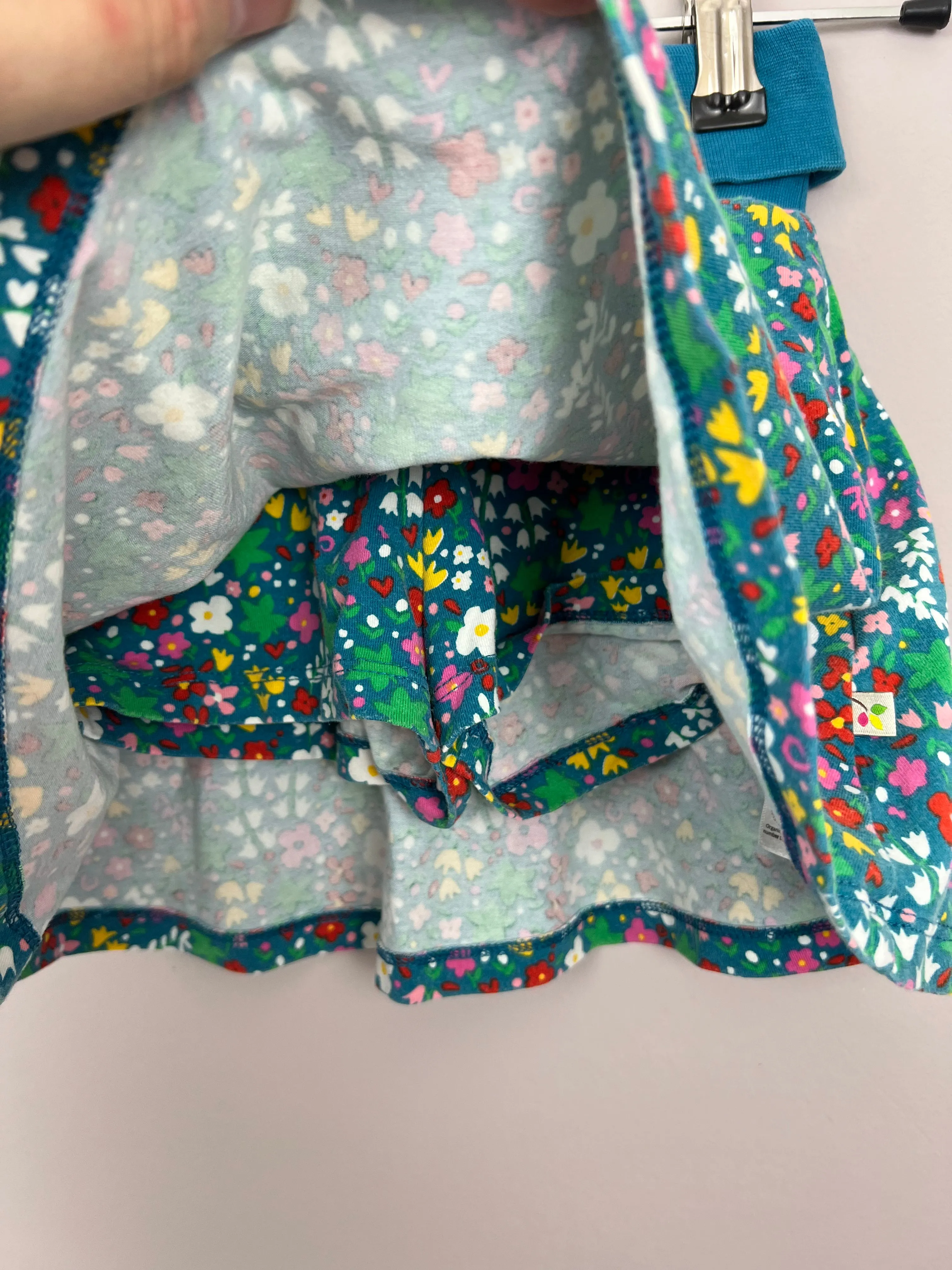 Frugi teal spring skort 2-3y