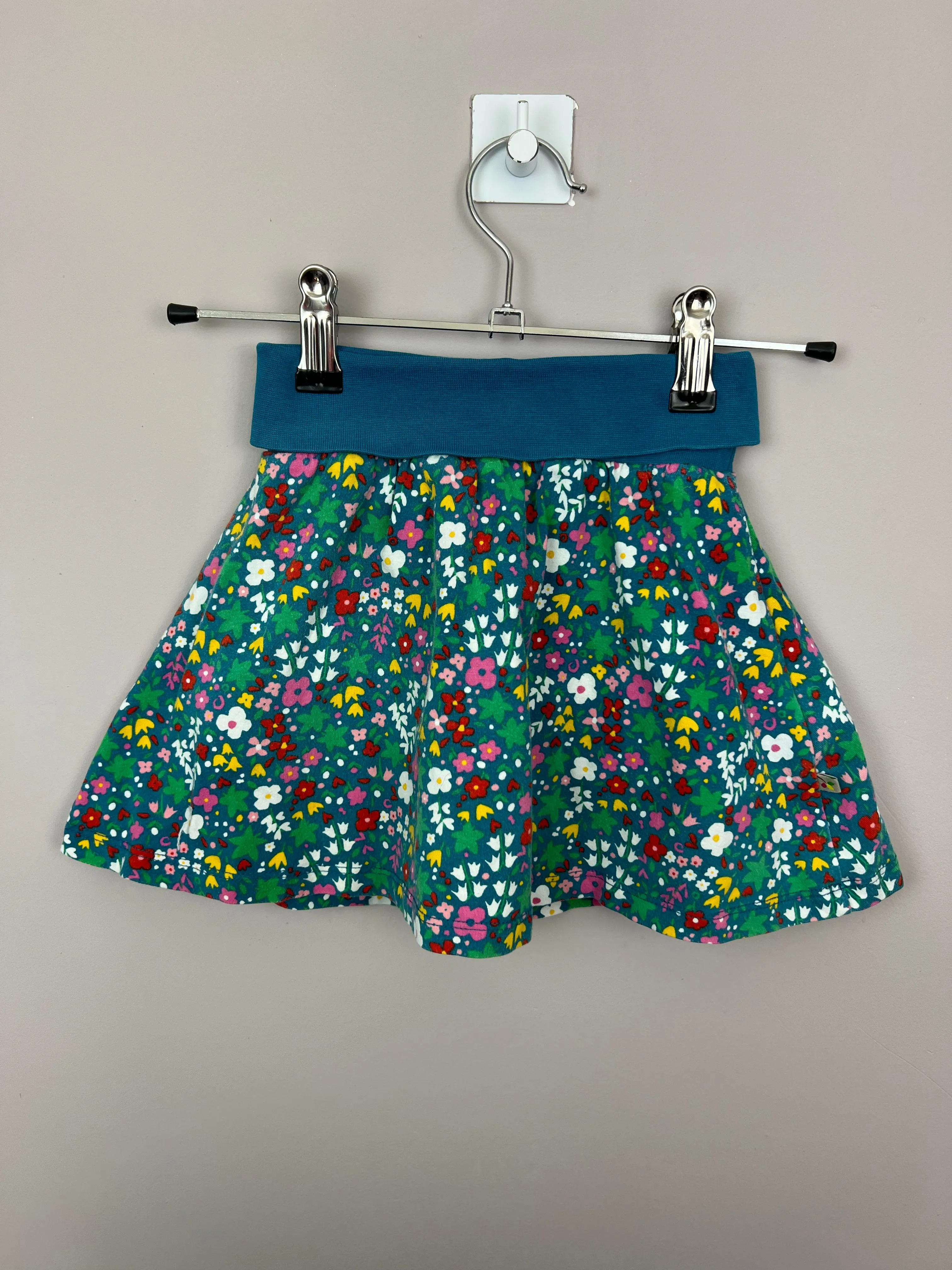Frugi teal spring skort 2-3y
