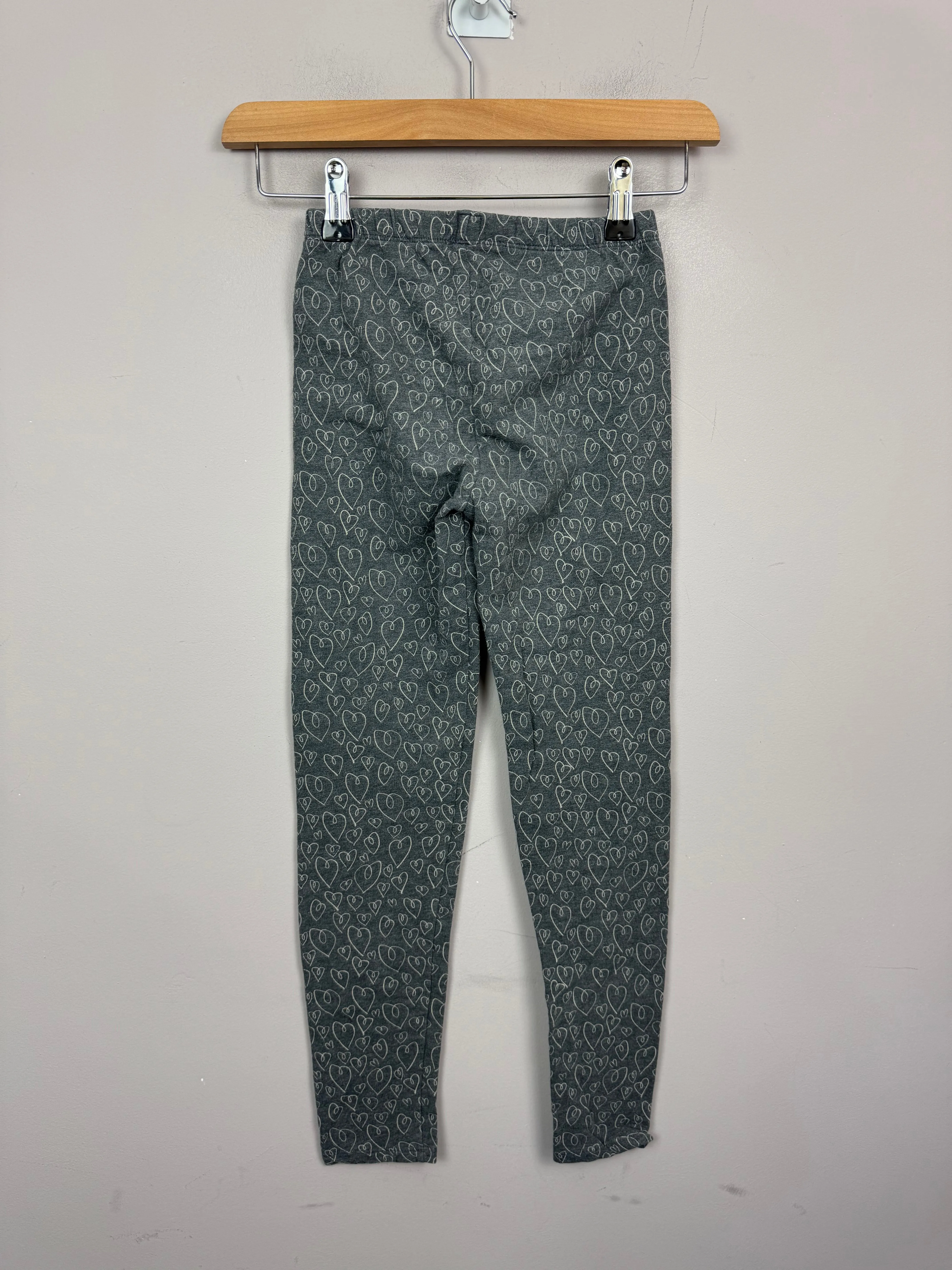 Gap grey heart leggings 10-11y