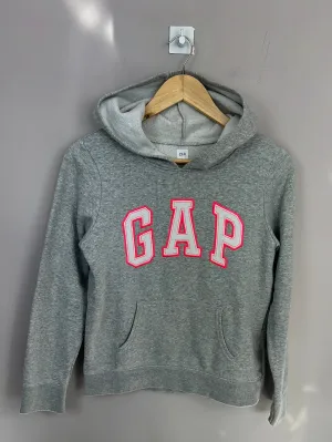 Gap Grey/neon pink logo hoodie 14-16y XXL