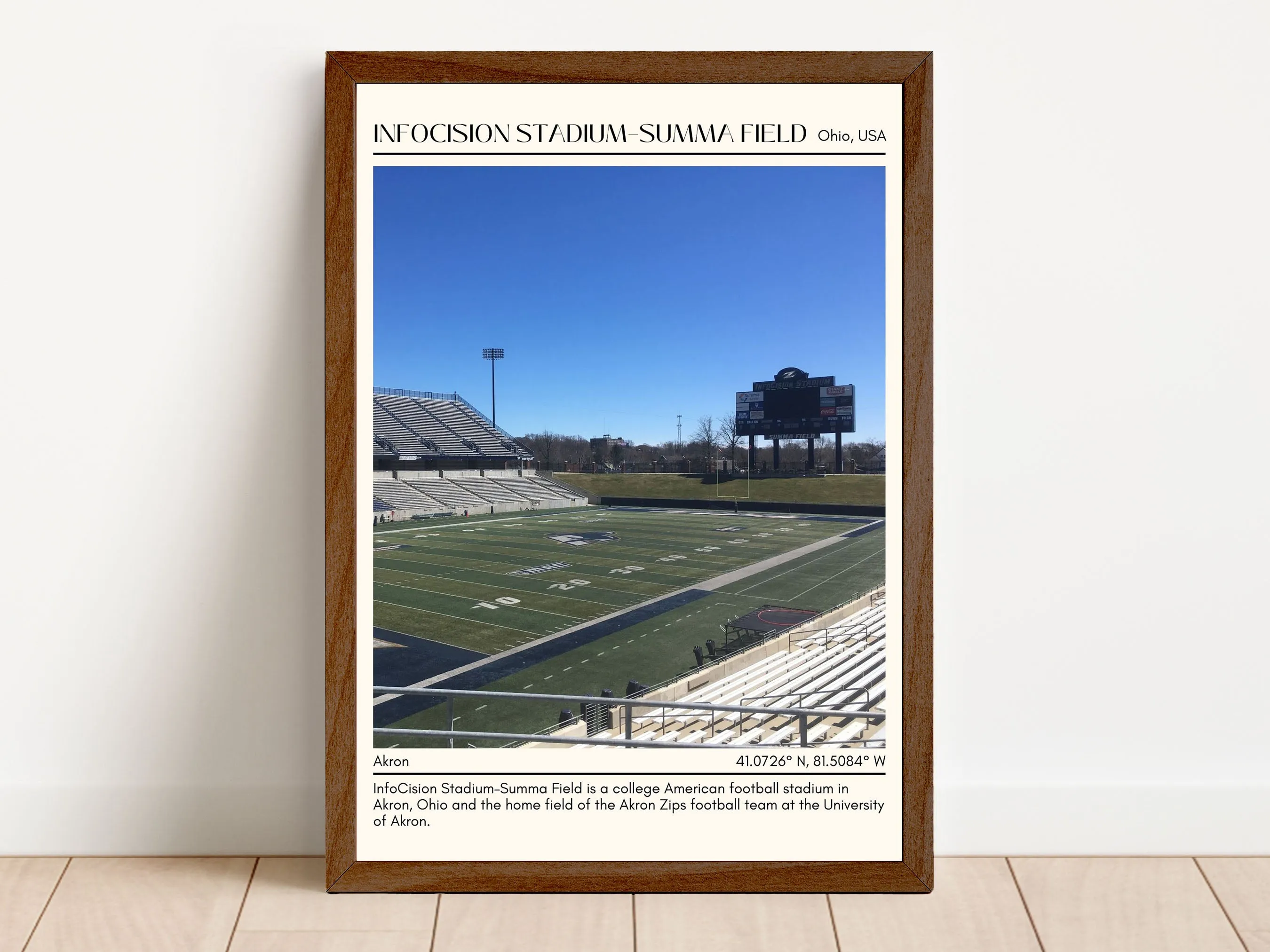 InfoCision Stadium–Summa Field Football Minimal Wall Art