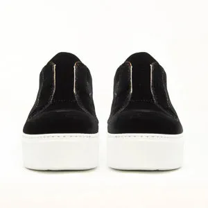 Jane Galland Trainers Marie Black Velvet Platform