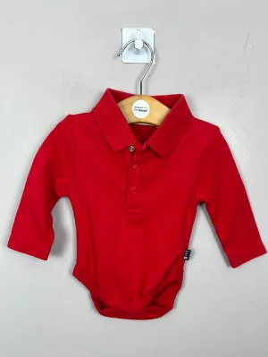 Jojo Maman Bebe Red Polo Bodysuit 0-3m, 3-6m