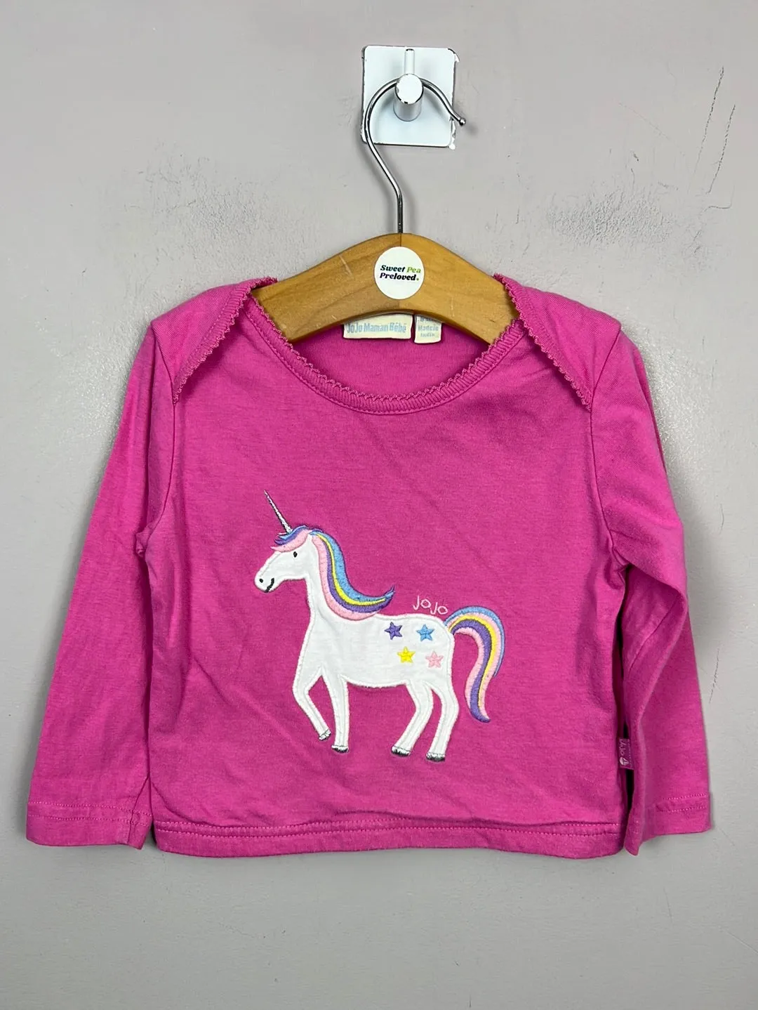 Jojo maman bebe unicorn t-shirt 6-12m