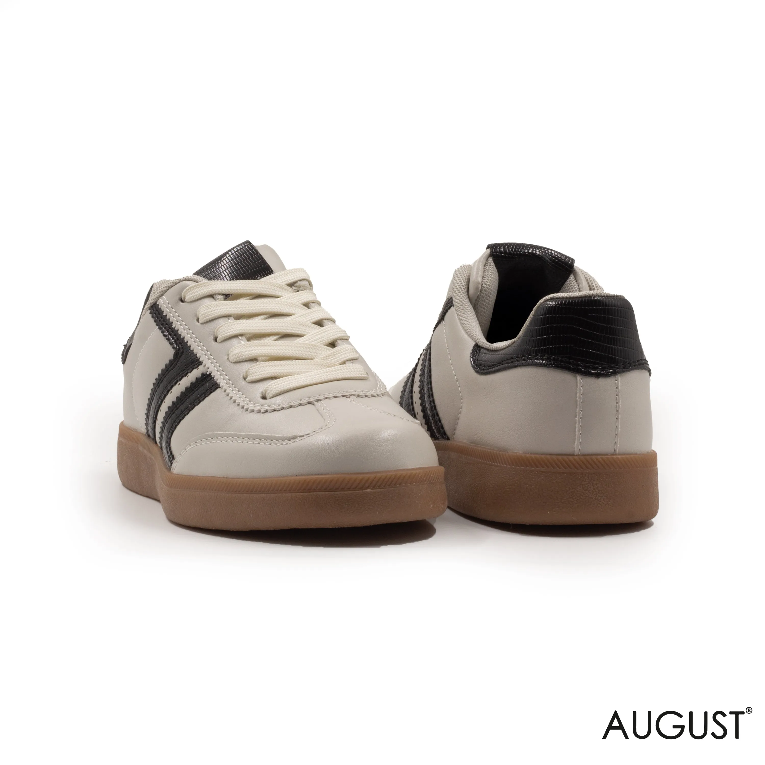 LEATHER,RUBBER SOLE,LACE-UP SNEAKER