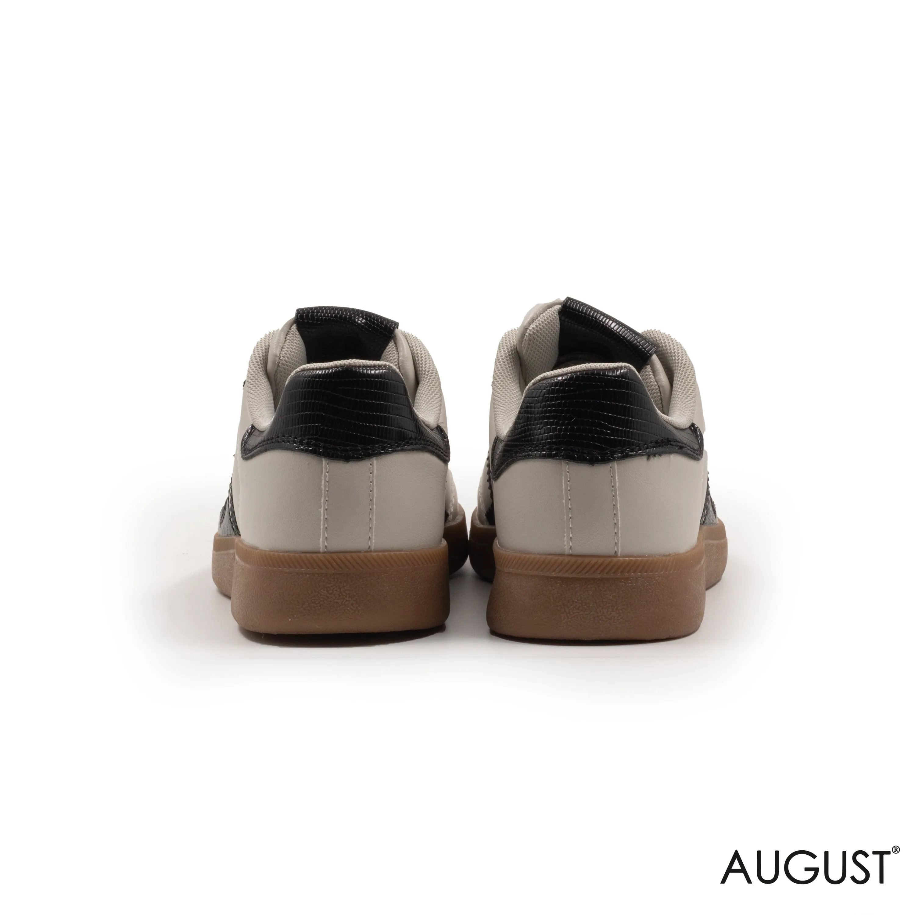 LEATHER,RUBBER SOLE,LACE-UP SNEAKER