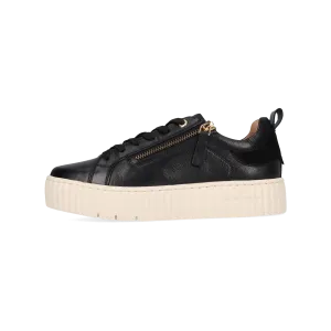 Leder Sneaker schwarz