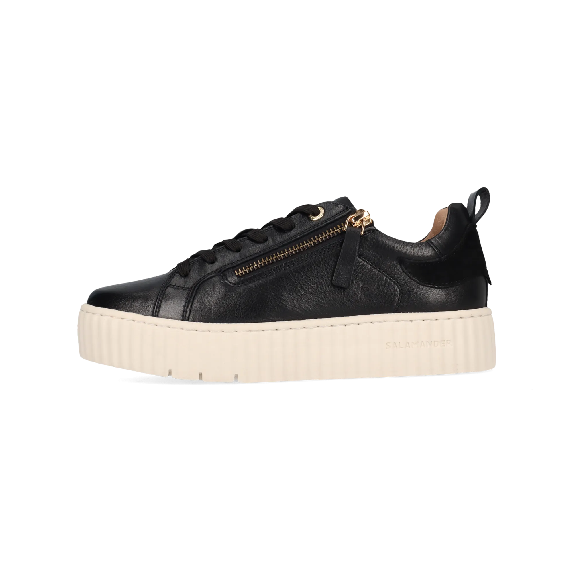 Leder Sneaker schwarz