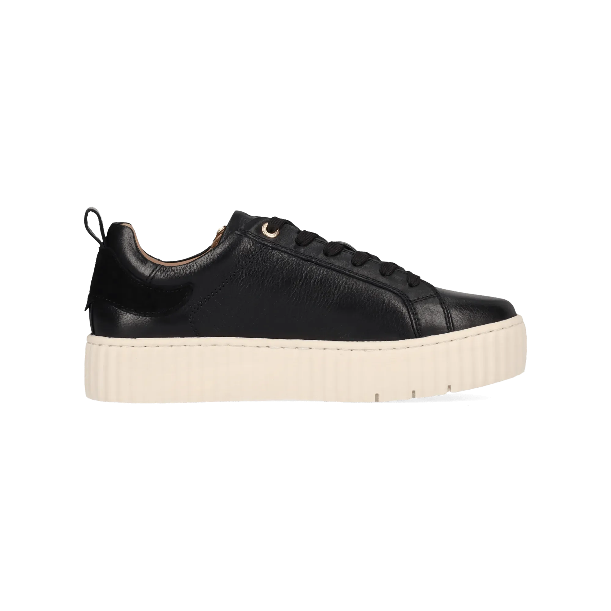Leder Sneaker schwarz