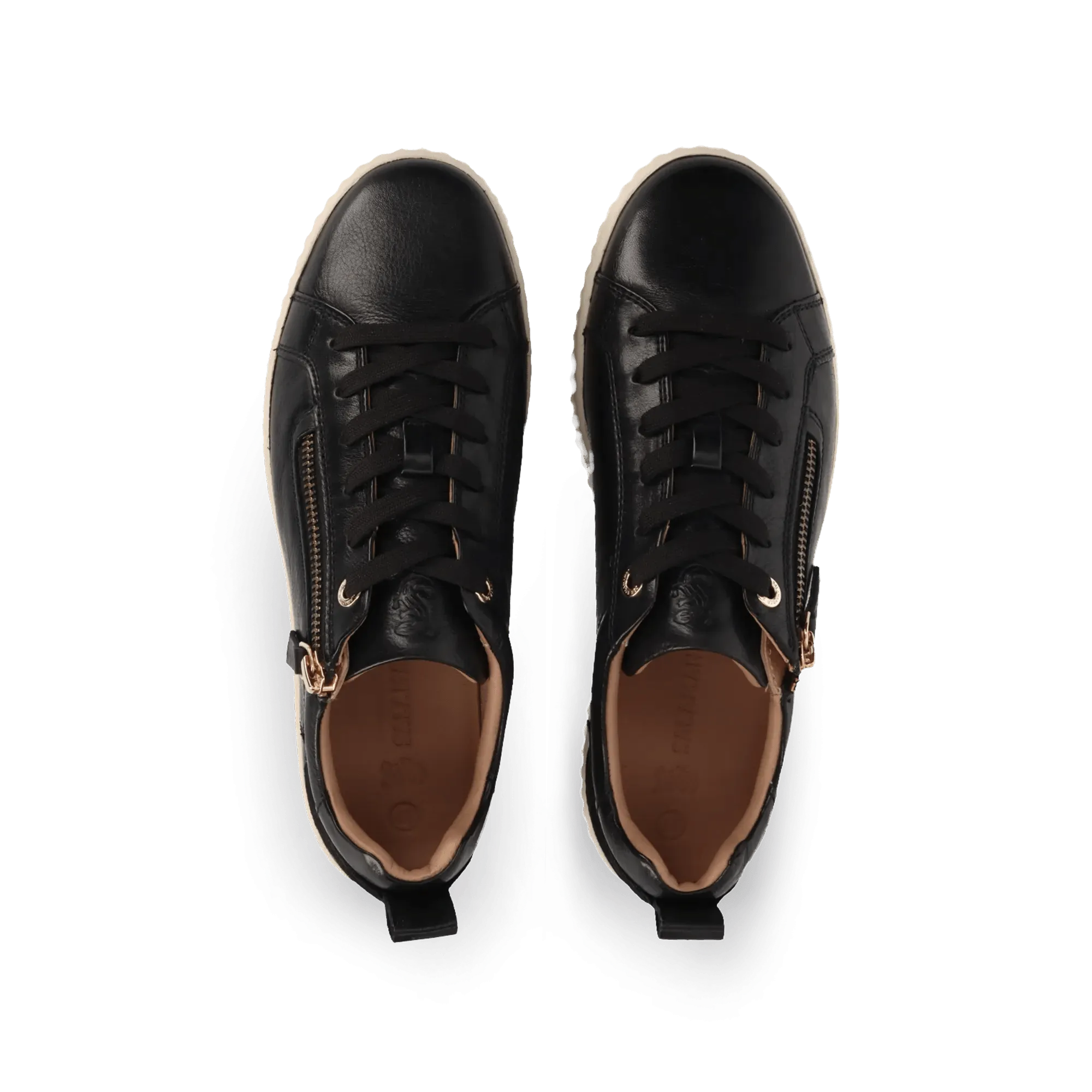 Leder Sneaker schwarz