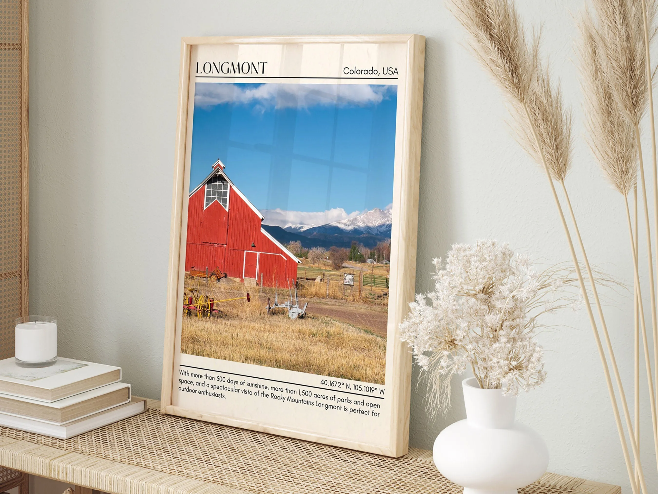 Longmont Minimal Wall Art, Colorado, USA