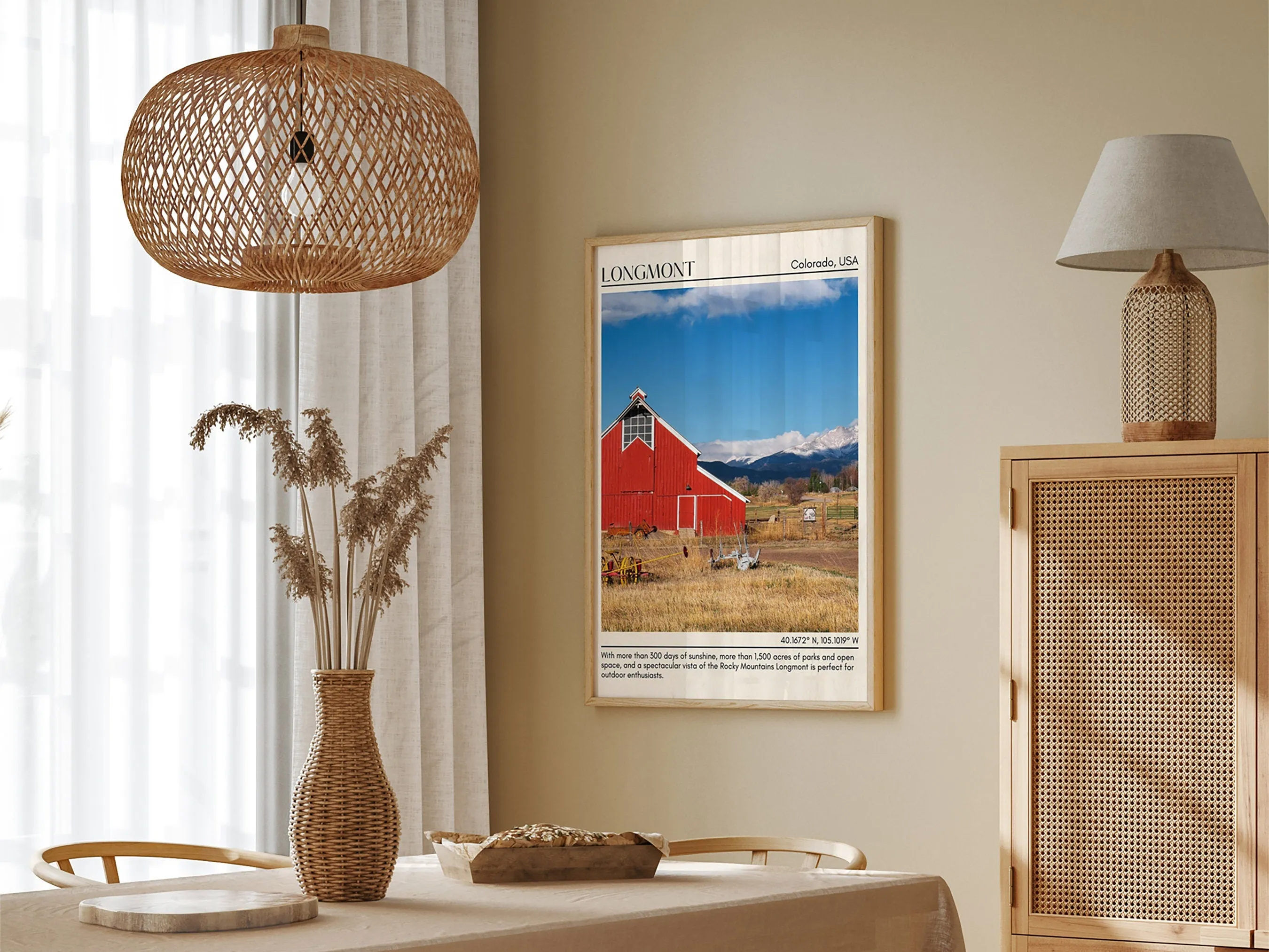 Longmont Minimal Wall Art, Colorado, USA