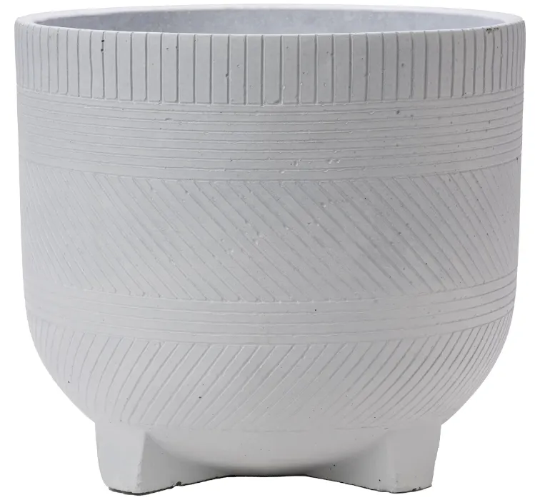 Lunada Etched White Pot