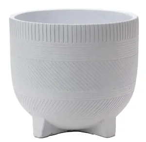Lunada Etched White Pot