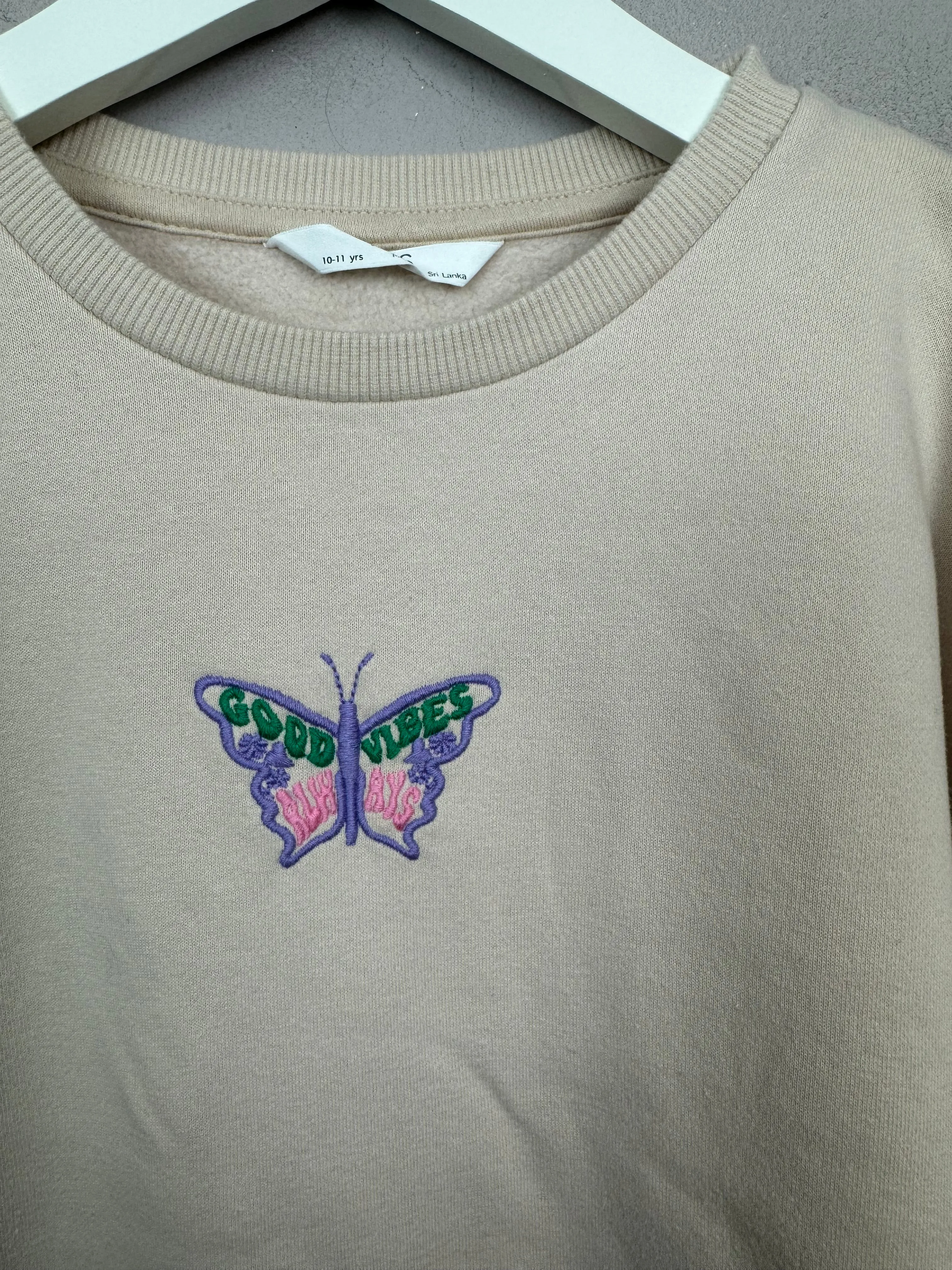 M&S Good Vibes Butterfly Sweatshirt 10-11y