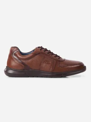 Men Tan Casual Lace Up Leather Sneaker  (ID1193)