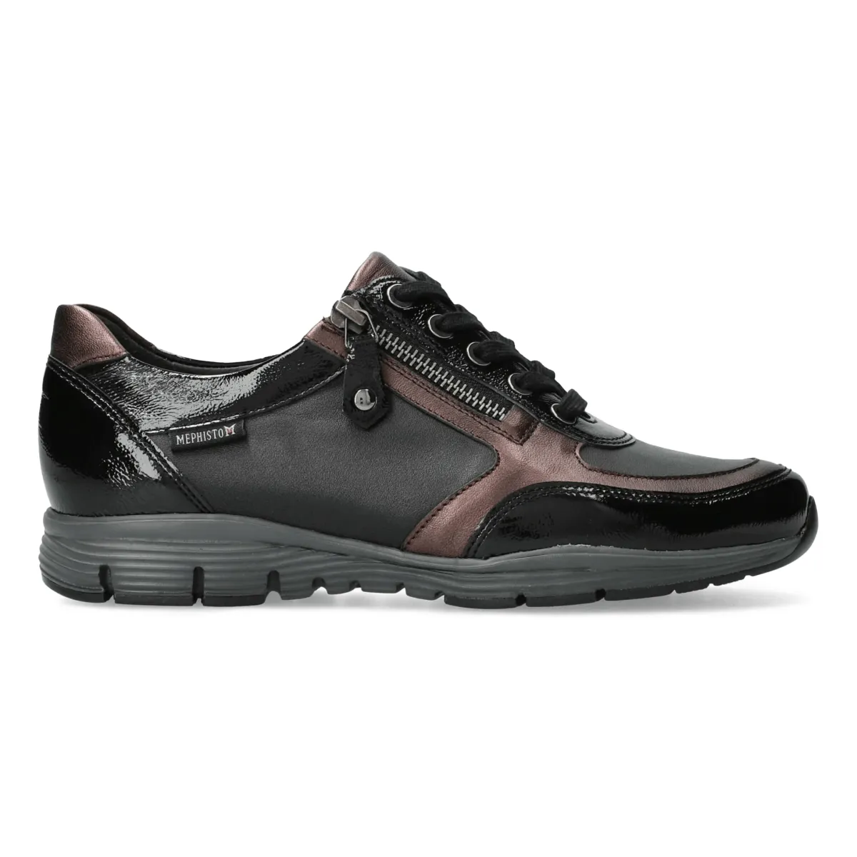 Mephisto Women's Ylona Black/Patent Black/Bronze