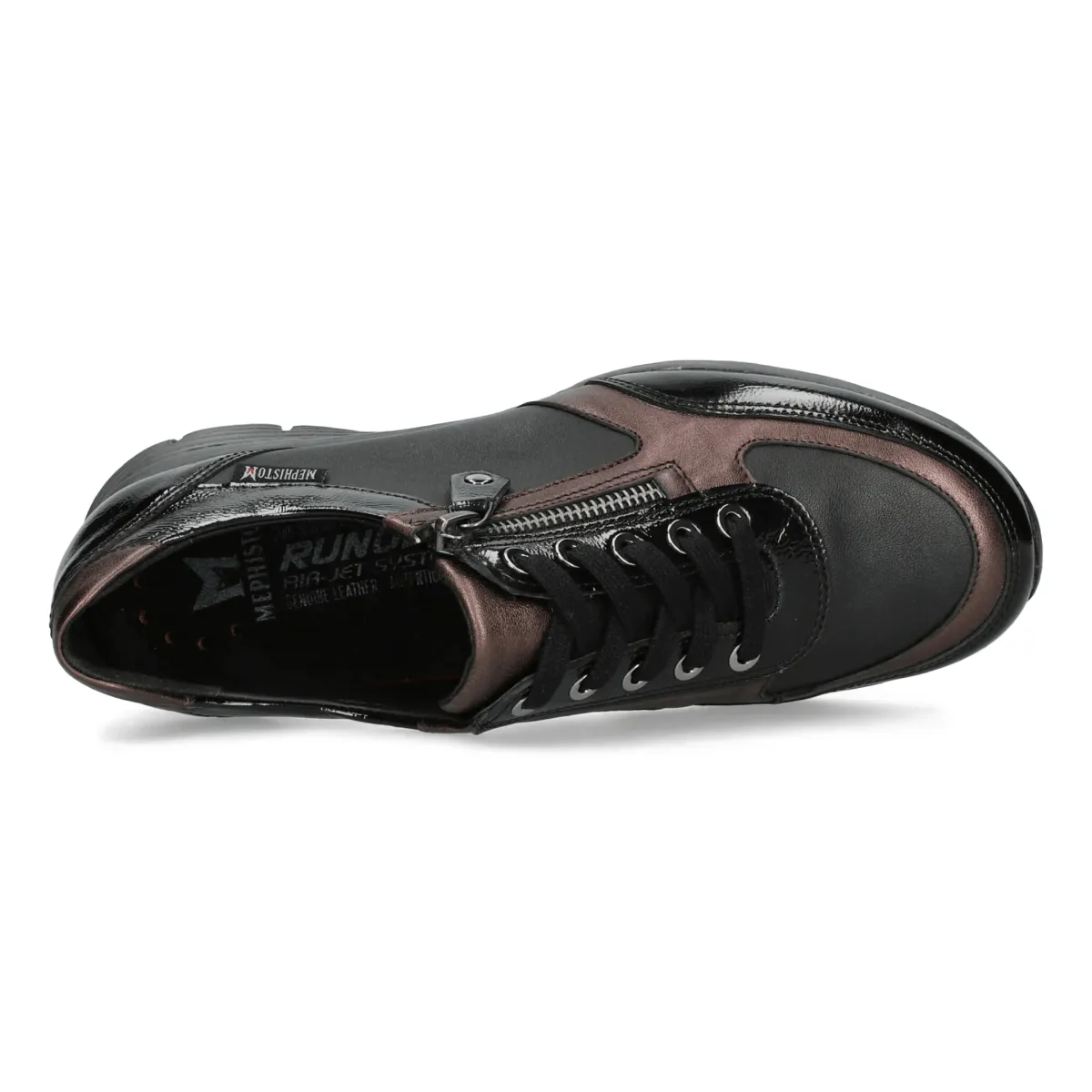 Mephisto Women's Ylona Black/Patent Black/Bronze
