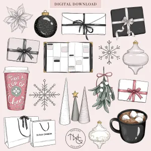 Merry Modern Clipart Collection