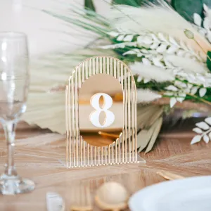 Midcentury Arch Table Numbers