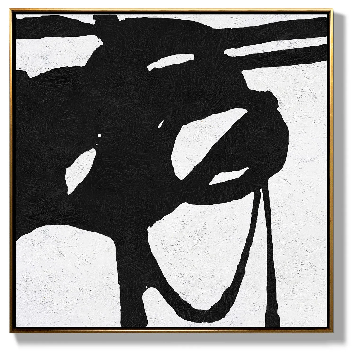 Minimal Black and White Painting MN71A