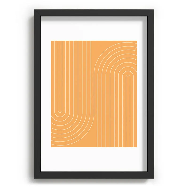 Minimal Line Curvature Orange Recessed Framing Rectangle