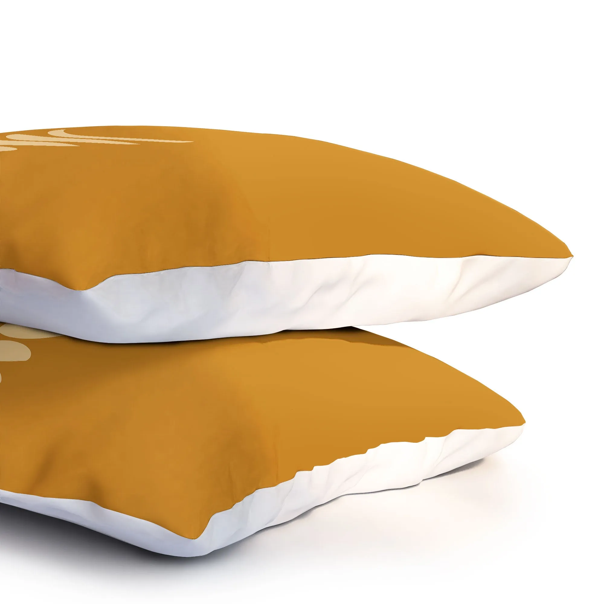MINIMAL MOON PHASES ORANGE PILLOW SHAMS