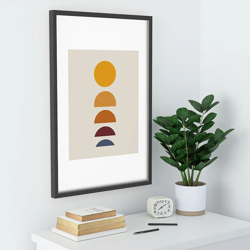 Minimal Sunrise Sunset I Recessed Framing Rectangle