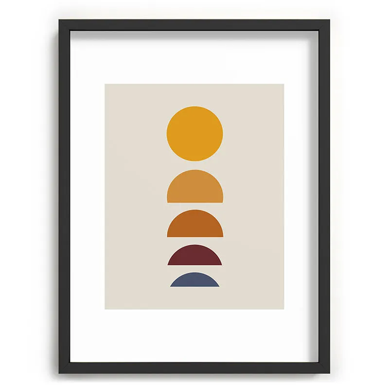 Minimal Sunrise Sunset I Recessed Framing Rectangle