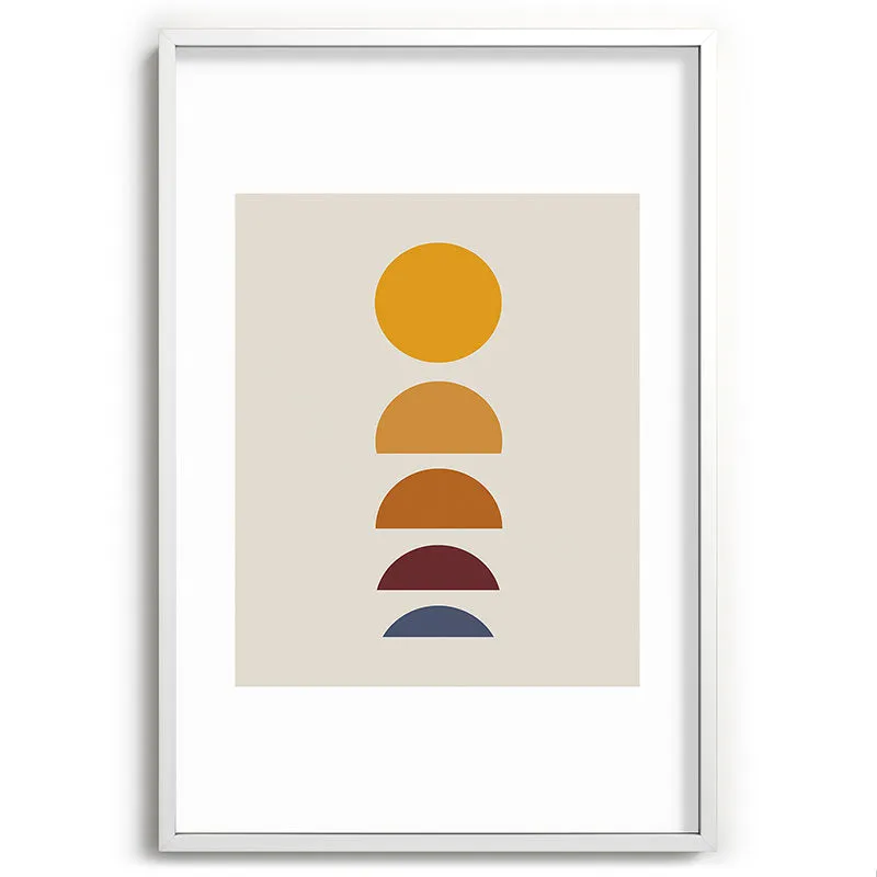 Minimal Sunrise Sunset I Recessed Framing Rectangle