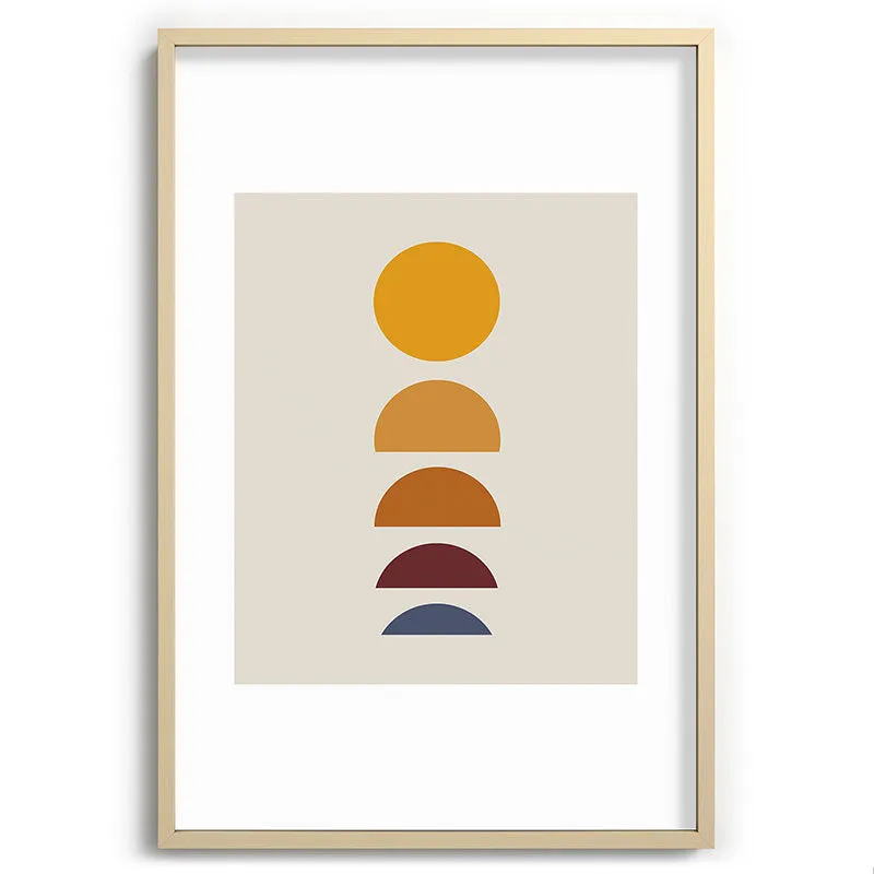 Minimal Sunrise Sunset I Recessed Framing Rectangle