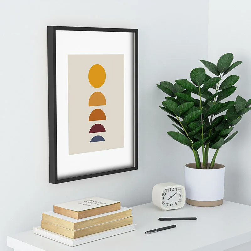 Minimal Sunrise Sunset I Recessed Framing Rectangle