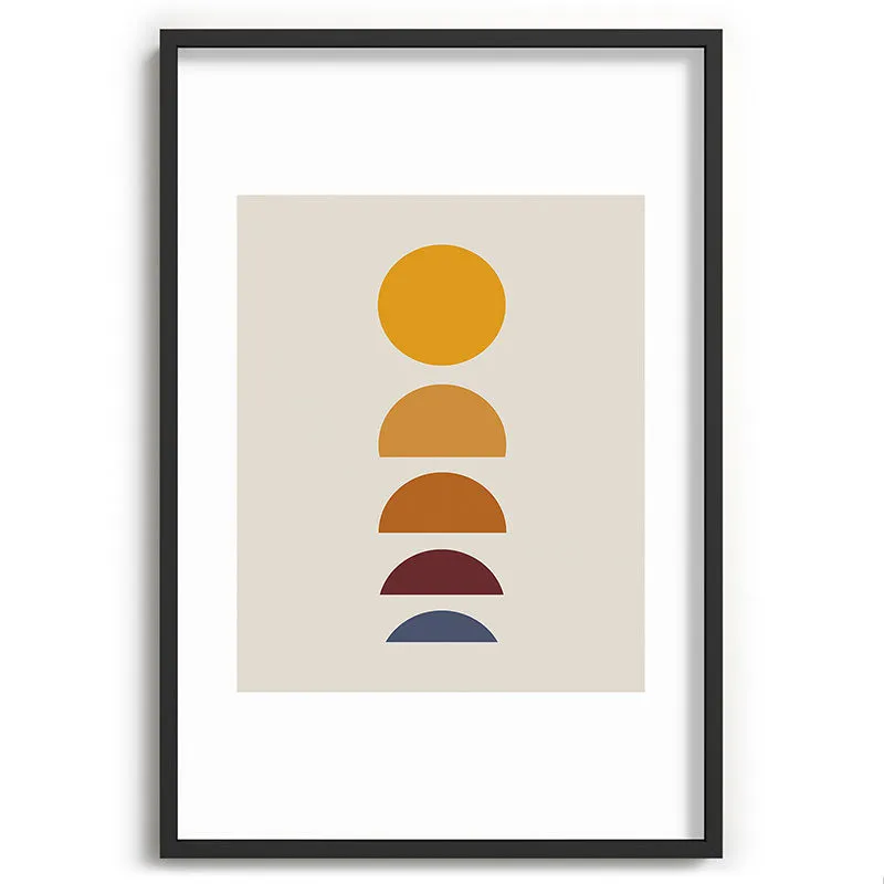 Minimal Sunrise Sunset I Recessed Framing Rectangle
