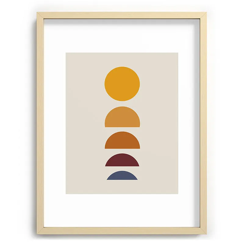 Minimal Sunrise Sunset I Recessed Framing Rectangle