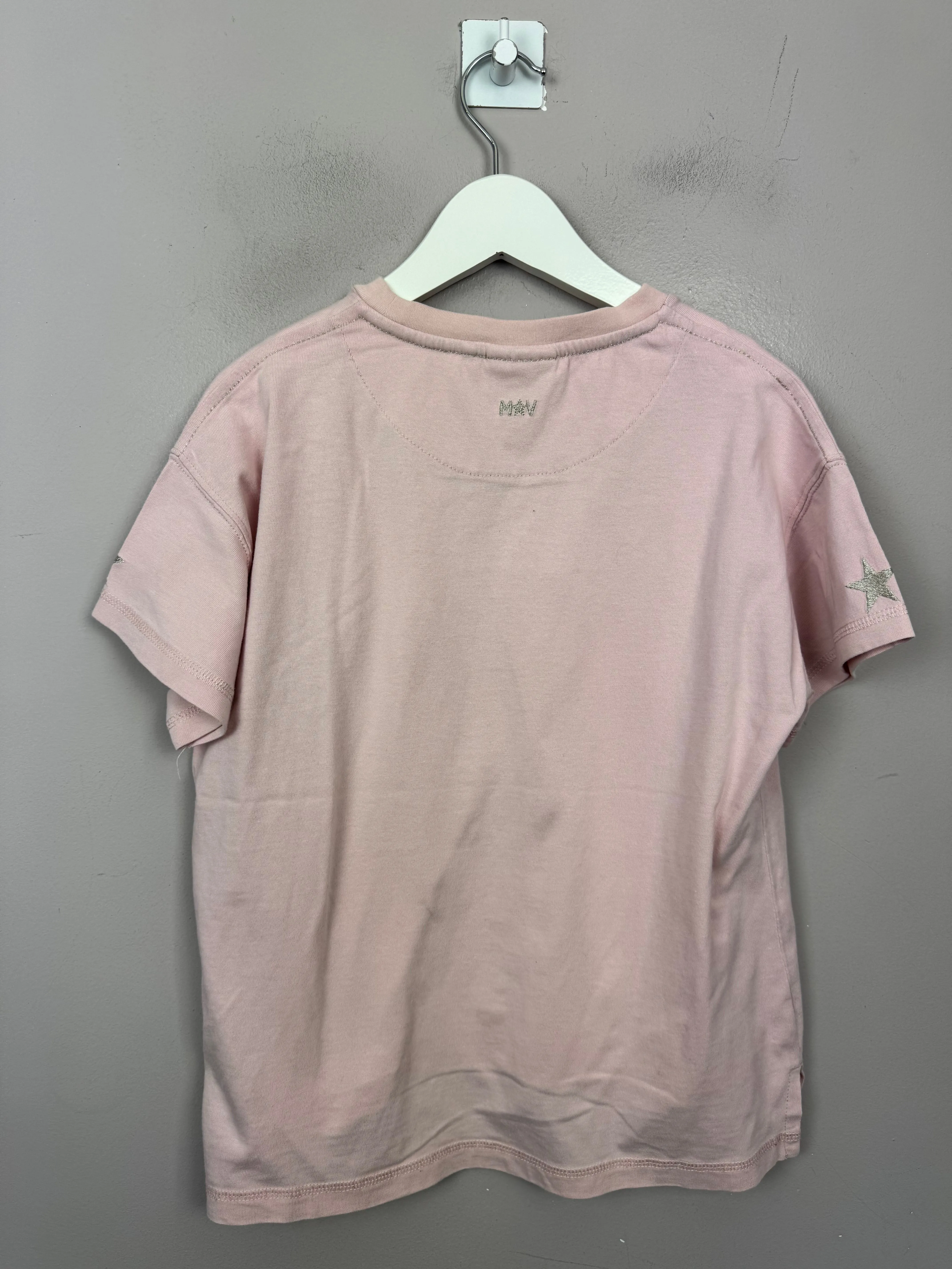 Mint Velvet Pink star sleeve t-shirt 9y