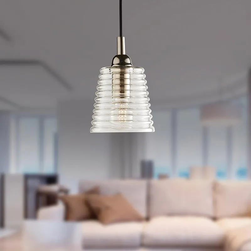 Modern Ribbed Pendant Light