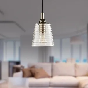 Modern Ribbed Pendant Light
