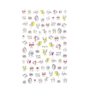 Nail Sticker - Modern Faces