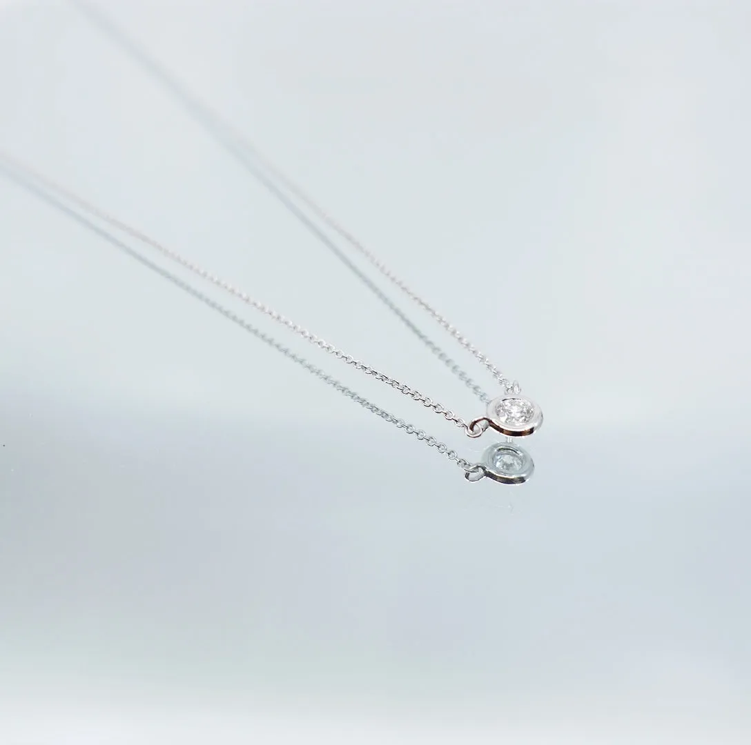 New York Minimal Diamond Pendant 9K
