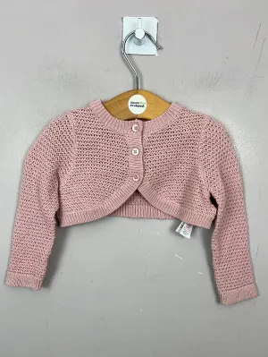 Newborn Mamas & Papas dusty pink bolero