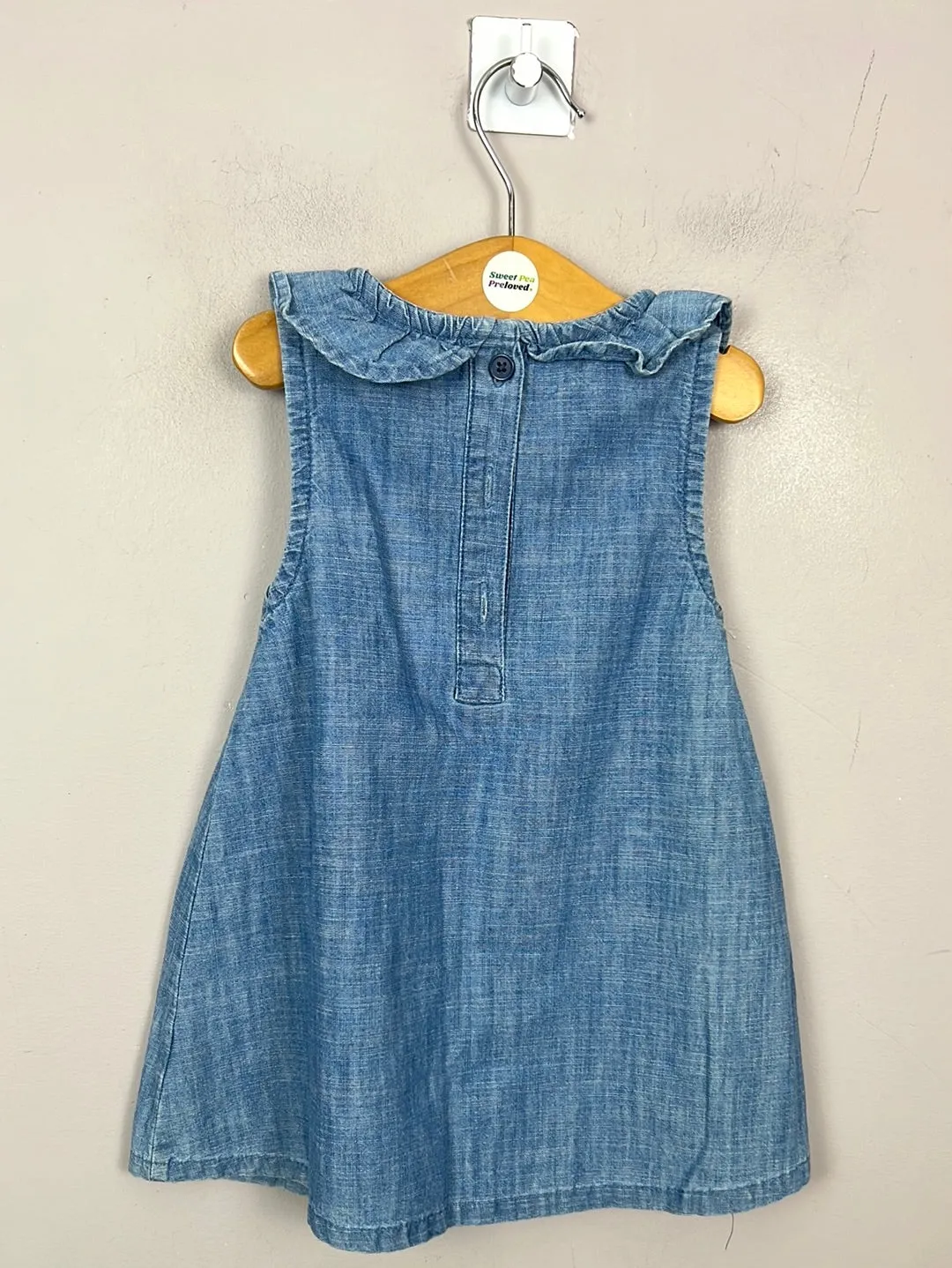Next bunny chambray dress 9-12m