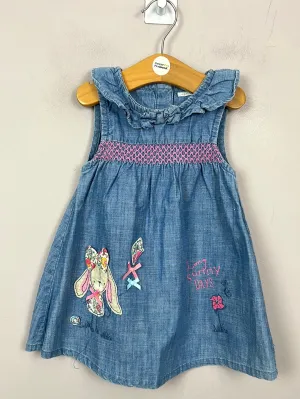 Next bunny chambray dress 9-12m