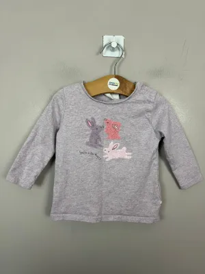 Next Lilac Bunnies T-shirt 3-6m