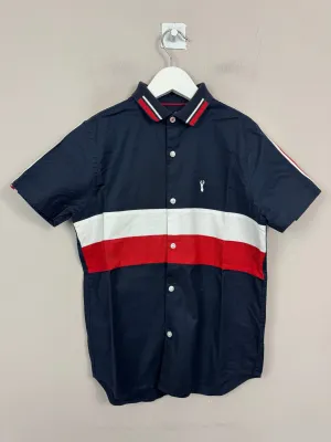 Next Navy Colour Block Shirt 9y